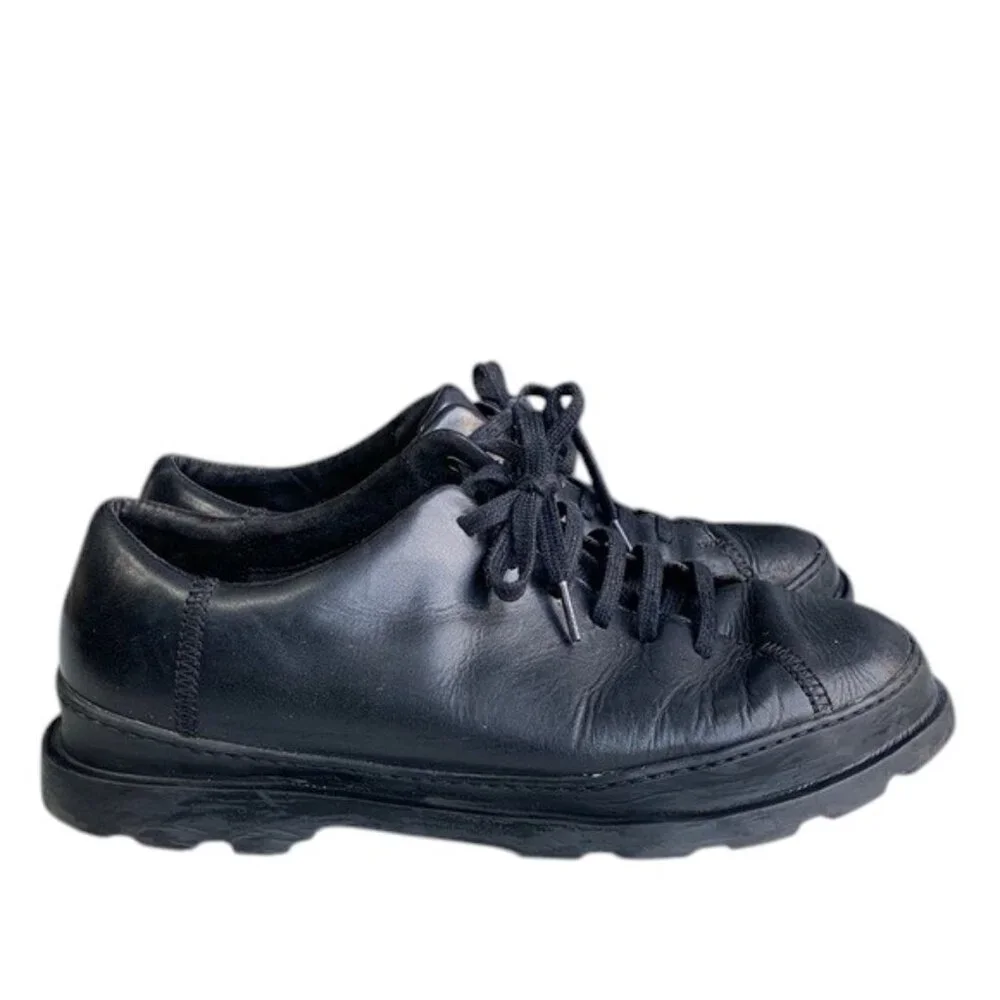 Camper Brutus Shoes Men’s Black Leather Lace Up Formal Dress Comfort Wear 9/9.5